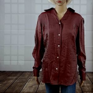 Coldwater Creek  Exquisite RED METALLIC top. #212